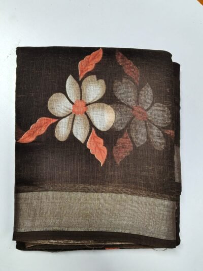 Lenin saree brown