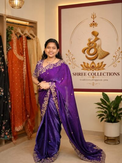 voilet saree