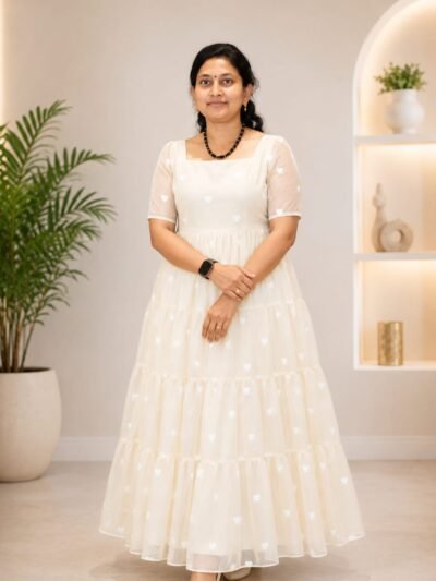 white gown