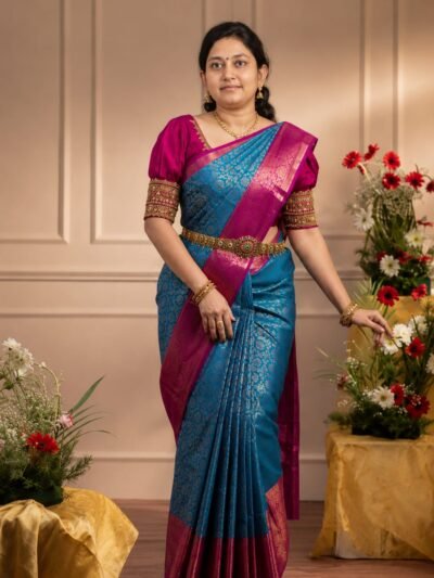 blue saree