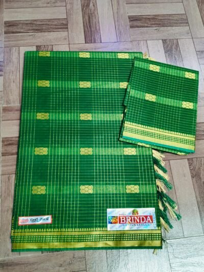 green Cotton saree