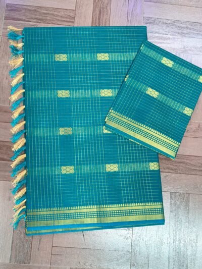 light blue Cotton saree